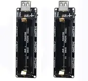 18650 Battery Shield, 5V - 8V Micro USB Battery Shield Expansion Board, Power Bank Battery Charging Module for Raspberry Pi 3, Pack of 2