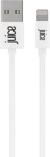Juice Apple iPhone 11, Pro, iPhone X, Xr, iPhone 8, 7, 6, SE, iPad Lightning Charge and Sync Cable, 3M, White