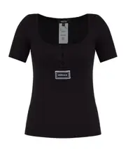 Versace Ribbed Lingerie Top 1,2,3,4,5 black