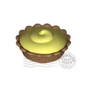 1x LEGO 93568pb002 Food & Drink Pie / Cake Medium Nougat | 6138279 6064765