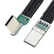 60W 90 Degree USB C Male to USB C Female Cable Fast Charging Cable 480Mbps