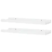 Floating Wall Shelf X2 Pieces White Ledge Picture Shelves