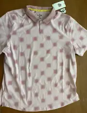 Under Armour x Steph Curry Pink Boxes Printed Golf Polo size 2XL NWT