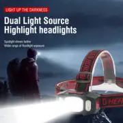 Waterproof LED Headlamp Torch Rechargeable Flashlight COB Headlight Light Lamp