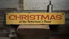 Christmas, Custom Family Last Name - Rustic Distressed Wood Sign