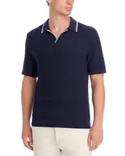 Madewell Regular Fit Tipped Johnny Collar Mesh Polo