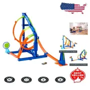 2 Ways to Play Corkscrew Toy Car Track Set with 1:64 Scale Car - Engaging Fun