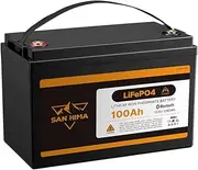 SAN HIMA 12V 100Ah Lithium Battery Smart Bluetooth with Self Heating - Deep Cycle Rechargeable LiFePO4 Battery Built-in BMS, Lithium Iron Phosphate Battery for RV Solar Boat Marine Camping