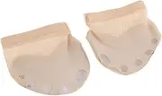 [SUPVOX] Toes Shoes Nude Five Sole Dancing Pad Lyrical Shoes Foot Thong Mesh Dance Skin Practice Ballet Salsa Shoes for Women Cushion Half Shoes Fitness Thong Shoes Women