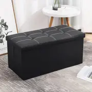 Folding Ottoman, Shoes Changing Stool, Pouffe Seat Foot Stool, Large Storage Box for Living Room