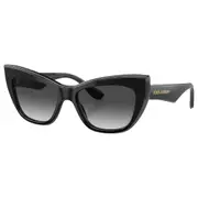 Womens Dolce & Gabbana Sunglasses Dg4417 Black/ Transparent Grey Gradient Sunnies