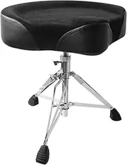 JUNMIN Saddle-Style Drum Drum Stool Rotating Round Electronic Drum for Playing Percussion Instruments. Adjustable Portable Drum Stool with Cushions. Stainless Steel Black Drum Holder for Children and