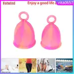 MENSTRUAL CUP WITH RING MEDICAL GRADE SOFT SILICONE FEMININE