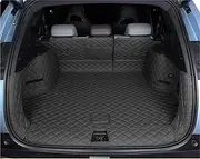 Car Cargo Liners Fit for BYD Seal U Sealion 6 Song Plus DMI Trunk Mats Leather Durable Cargo Liner Boot Carpets Interior Cover Cargo Liner(Black-Gray Set)
