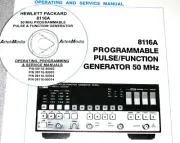 HP 8116A Prog Pulse Func Gen 50MHz; Operating, Program, Service Manuals 4-vol
