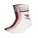 Adidas 襪子 MID CUT Crew 白 粉紅 酒紅 長襪 中筒襪 男女款 3雙入 三葉草 愛迪達 HC9553