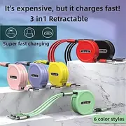 2023 New 3 In 1 Retractable USB Cable Mobile Phone Universal Charger Cable Fast Charging Cable USB Cable for Iphone for samsung for HUAWEI for Xiaomi for OPPO