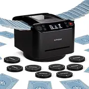 CARDSPIN 2-in-1 Automatic Card Shuffler and Dealer - 1-2 Decks Support 12 Players, 8 Drawing Remotes, Built-in Gameplays, 360°/180° Deal, for Poker, UNO, Phase 10, Skip-Bo, Rummy