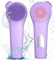 Landmore Facial Cleansing Brush, Silicone Face Scrubber Thermal Massage, Electric Facial Cleansing Brush with Nose Scrubber for Women Men, Waterproof Rechargeable Sonic Scrubber