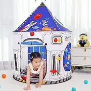 Rockets Kids Play Tent for Indoor Outdoor Astronauts Spaceship Play Tent Kids Playhouse Pop Up Tent Baby House Rocket Planets Space Castle Playhouse for Boys & Girls Birthday Gift