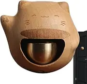 Fortune Cat Doorbell,Shopkeeper Bell Wooden Magnetic Cat Door Bell | Creative Alert Wind Chimes Door Chime for Home Entry & Door