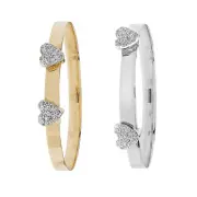 9k White/Yellow Gold Baby Girls Bangle 194147U