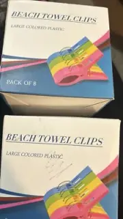 Beach Towel Clips Large Pack Of 8 Lot Of 2 Total 16 Clips