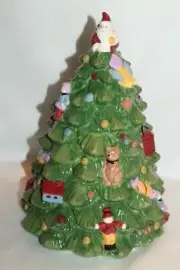 NEW! NIB! SPODE Christmas Tree Figural 2 Pc Cookie Jar Boxed