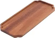 HOLIDYOYO Wooden Pallet Dried Fruit Dish Food Trays Woodsy Decor Japanese Decor for Home Rustic Decor Fruits Tray Fruit Trays Sushi Plate Bathroom Retangular Tray Snack Tray Service Plate