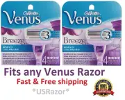8 Gillette Venus Breeze Razor Blades Refill Cartridges Shaver Women Freesia 4