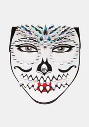 Dead But Glam Skull Face Gems