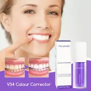 V34 Toothpaste Purple Color Corrector Toothpaste For Teeth White Brightening