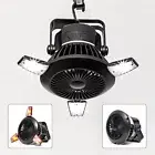 AU Camping Fan with LED Lights Solar Tent Hanging for Home Outages Lantern Black