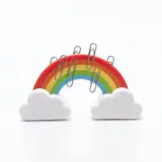 Mustard Quality Rainbow Paperclip Holder Magnet Office Desktop Desk Organiser