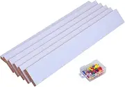 NUOBESTY Office Cork Strip 5 Pack Natural Cork Memo Board Frameless Strip 50 Pushpins Simple Stylish Decor