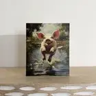 Mini Wood Pig Puddle Jumper Sign Farmhouse Home Decor Cute Animal Sign