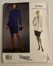 Vogue 1182 Vintage 90s Sewing Pattern Sizes:18-20-22 Montana Petite Jacket Skirt