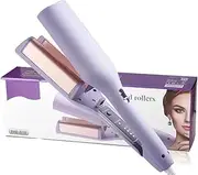 Mini Glamov Waver Curling Iron,Glamov Deep Waves Hair Curling Iron,Rapid crimper hair tool for Women Mid-length and Long Hair,Heating Waver Hair Crimper for Women (Purple)