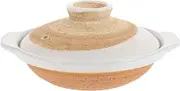 Hemoton Casserole Baking Dish Korean Cooking Bowl 18cm Ceramic Stoneware Stockpot Japanese Sumi Kannyu Donabe Clay Pot Porcelain Casserole Pot Earthenware Pot Clay Cooking Pot