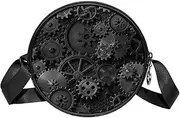 [FVQL] Round Crossbody Bag Purse Messenger Bag Shoulder Bag, gear pattern