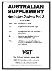 VST 2022/23 SUPPLEMENT Large AUSTRALIAN COIN ALBUM DECIMAL Volume 2 UPDATE Pages