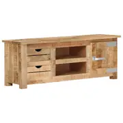 TV Cabinet 110x30x40 cm Rough Mango Wood vidaXL