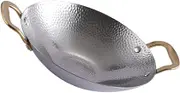 SECFOU Stainless Steel Double Handle Wok Non Deformable Cooking Pot for Home Restaurant Smooth Design High Temperature Tolerance for Seafood Hot Pot
