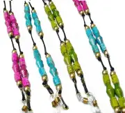Reading Eye glasses Cord holder beaded lanyard colorful rainbow beads