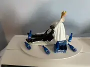 Cake Topper Wedding Day Bride and Groom Grooms Cake Funny 6 pack of Beer