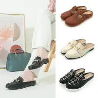 在飛比找momo購物網優惠-【MATERIAL 瑪特麗歐】女鞋 穆勒鞋 休閒鞋 饅頭鞋 