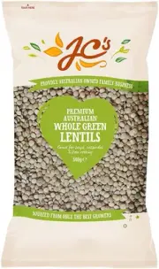 J.C.'S QUALITY FOODS Premium Australian Whole Green Lentils, 500 G