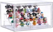 UONNO Acrylic Display Case,4 Layer Clear Display Box Stackable Dustproof Storage Box for Collectible Pop Figures and Toys
