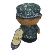 Hallmark Itty Bittys Military GIRL Plush Blue Camo Army Marine Stuff Soldier 4"