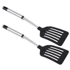 2 Pcs Burger Turner Slotted Fish Spatula Meat Turner Kitchen Pancake